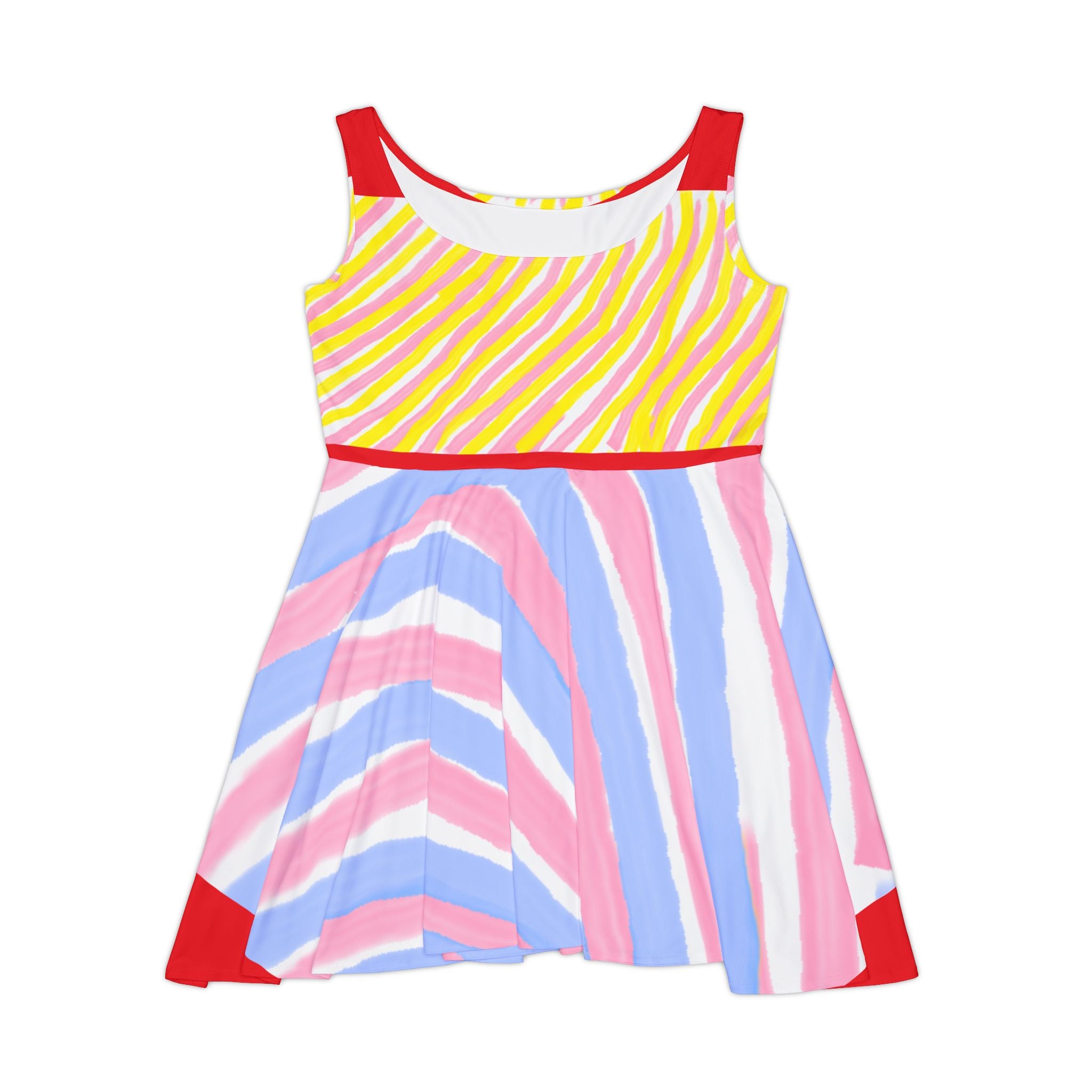 Colorful Striped Women's Skater Dress, Summer Dress for Parties, Casua –  HAPPENNING