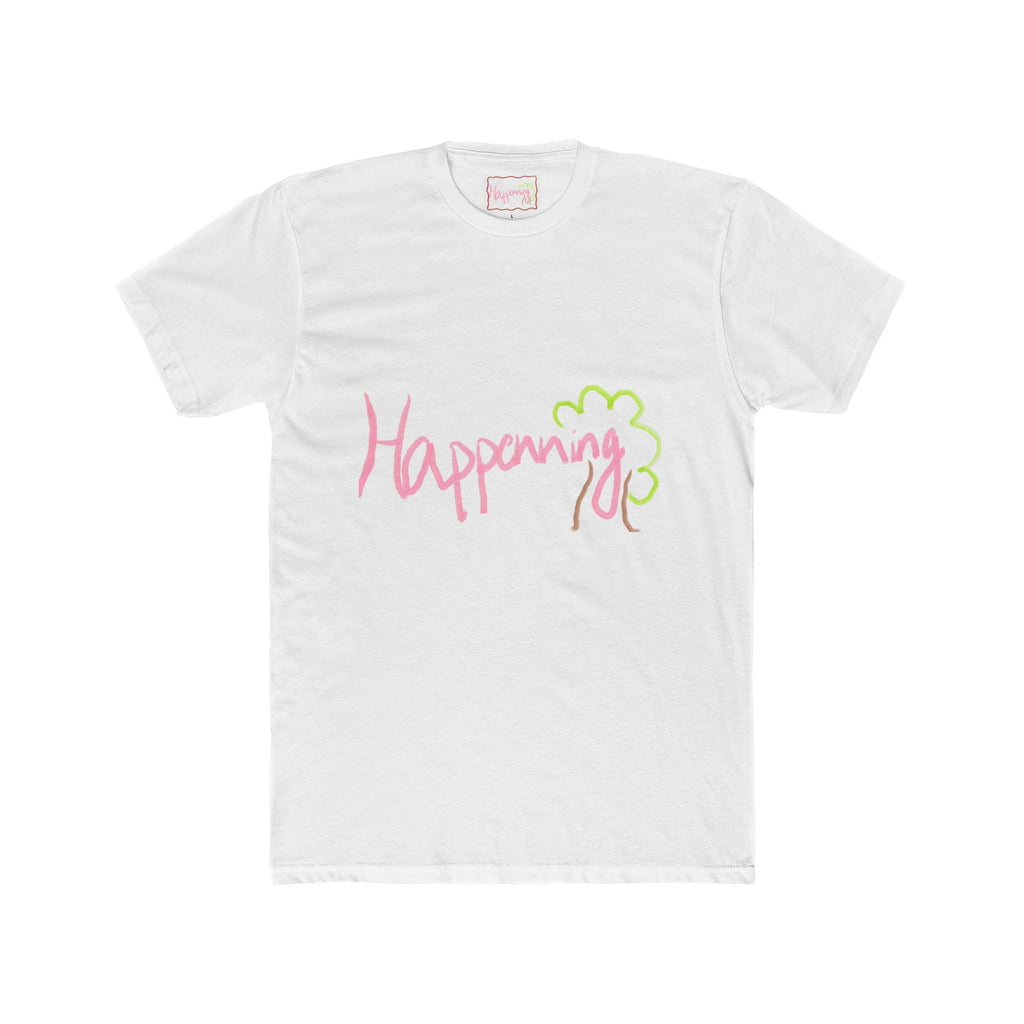 Happening Unisex Cotton Crew Tee, Trendy Graphic Tee, Casual Everyday Wear, Gift for Friends, Summer Fashion, Statement T-Shirt